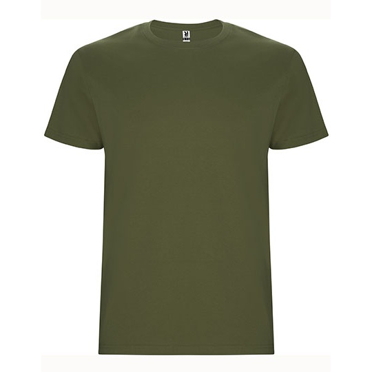 T-Shirt Męski Bez Szwów Bocznych Bawełniany RY6681 - Army Green 15