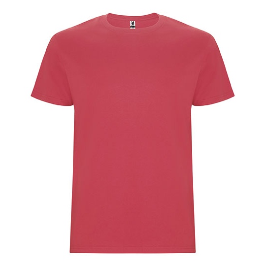 T-Shirt Meski Bez Szwow Bocznych Bawelniany RY6681 - Chrysanthemum Red 262