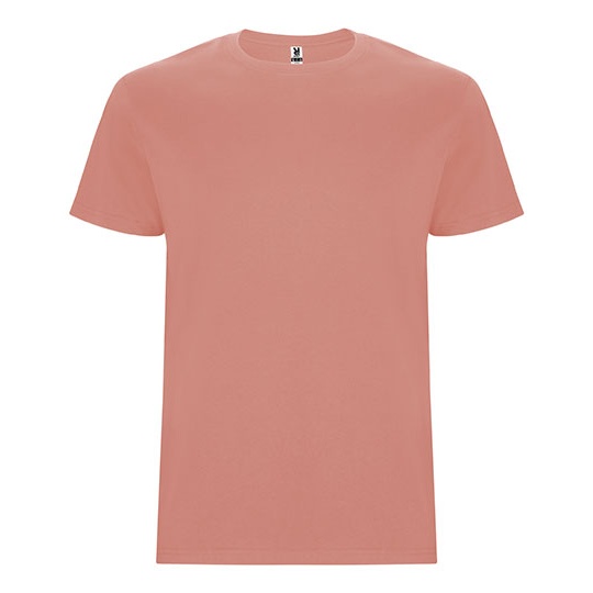 T-Shirt Męski Bez Szwów Bocznych Bawełniany RY6681 - Clay Orange 266