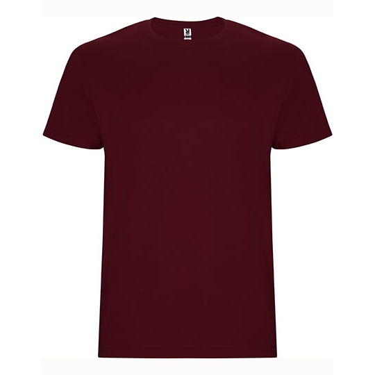 T-Shirt Męski Bez Szwów Bocznych Bawełniany RY6681 - Garnet Red 57