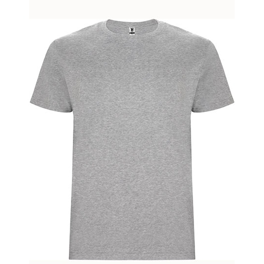 T-Shirt Męski Bez Szwow Bocznych Bawełniany RY6681 - Heather Grey 58