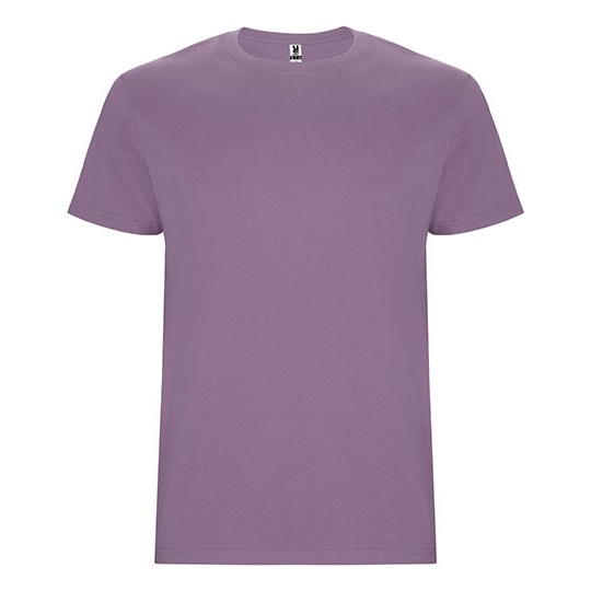 T-Shirt Męski Bez Szwów Bocznych Bawełniany RY6681 - Lavender 268