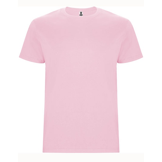 T-Shirt Meski Bez Szwow Bocznych Bawelniany RY6681 - Light Pink 48