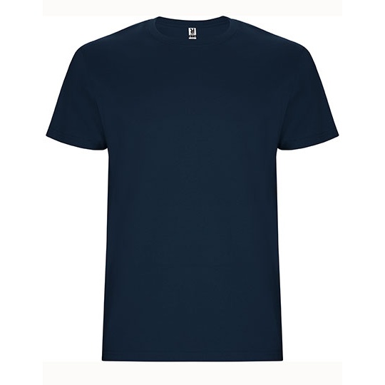 T-Shirt Męski Bez Szwow Bocznych Bawełniany RY6681 - Navy Blue 55