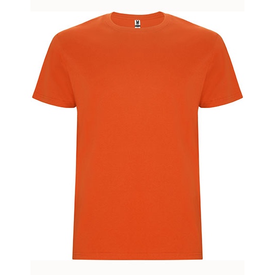 T-Shirt Meski Bez Szwow Bocznych Bawelniany RY6681 - Orange 31