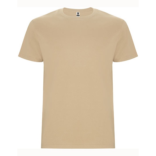 T-Shirt Męski Bez Szwów Bocznych Bawełniany RY6681 - Sand 07