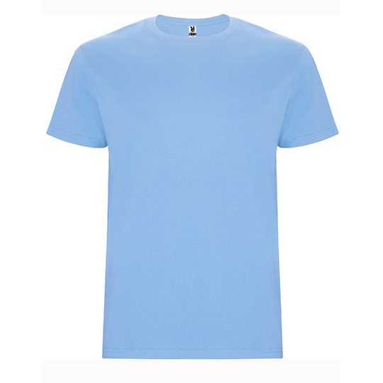 T-Shirt Meski Bez Szwow Bocznych Bawelniany RY6681 - Sky Blue 10
