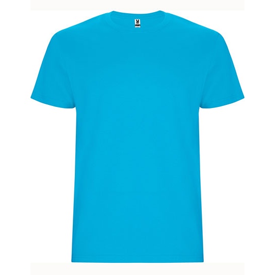 T-Shirt Meski Bez Szwow Bocznych Bawelniany RY6681 - Turquoise 12