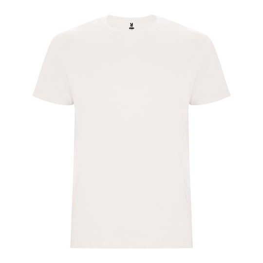 T-Shirt Męski Bez Szwow Bocznych Bawełniany RY6681 - Vintage White 132