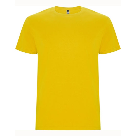 T-Shirt Meski Bez Szwow Bocznych Bawelniany RY6681 - Yellow 03