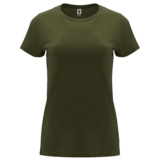 T-shirt Damski Slim Bawełniany RY6683 - Army Green 15