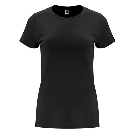 T-shirt Damski Slim Bawelniany RY6683 - Black 02