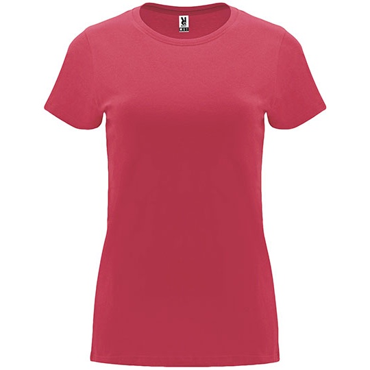 T-shirt Damski Slim Bawełniany RY6683 - Chrysanthemum Red 262