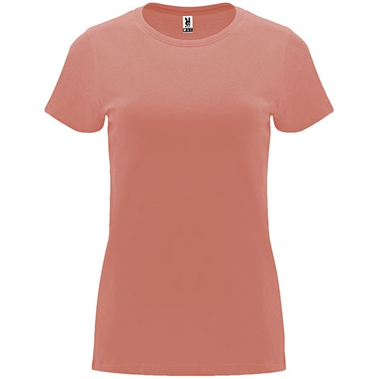 T-shirt Damski Slim Bawelniany RY6683 - Clay Orange 266
