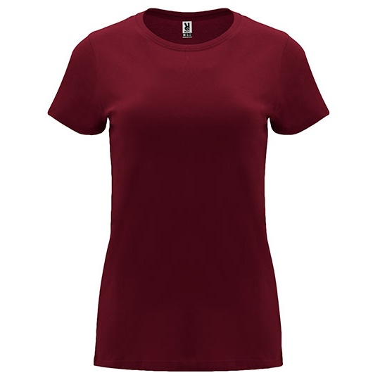 T-shirt Damski Slim Bawelniany RY6683 - Garnet Red 57