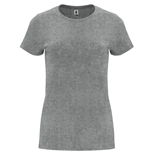T-shirt Damski Slim Bawelniany RY6683 - Heather Grey 58