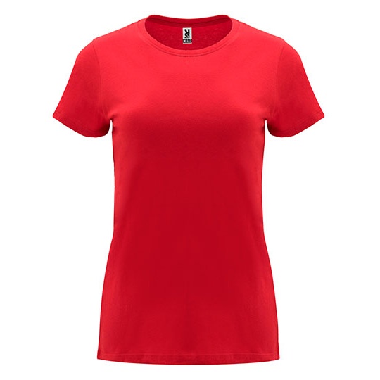 T-shirt Damski Slim Bawelniany RY6683 - Red 60