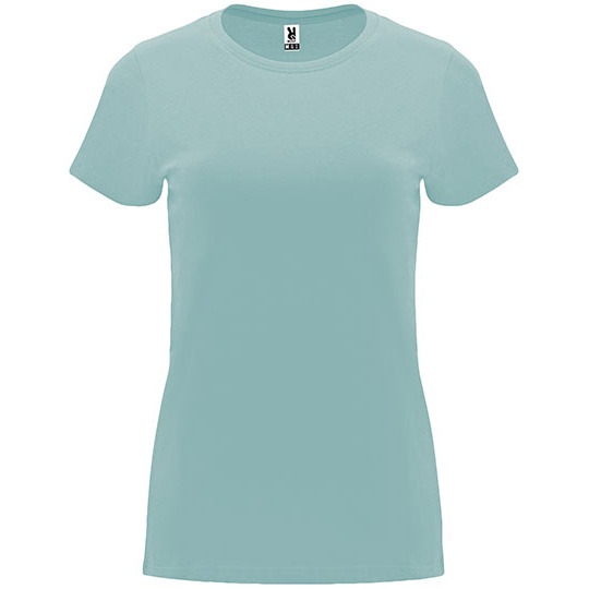 T-shirt Damski Slim Bawelniany RY6683 - Washed Blue 126
