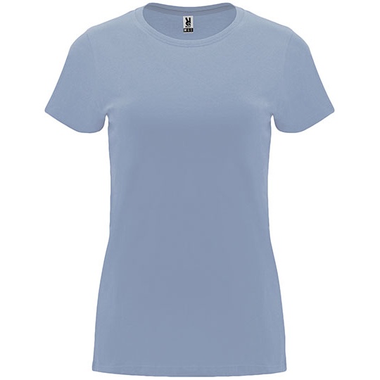 T-shirt Damski Slim Bawelniany RY6683 - Zen Blue 263