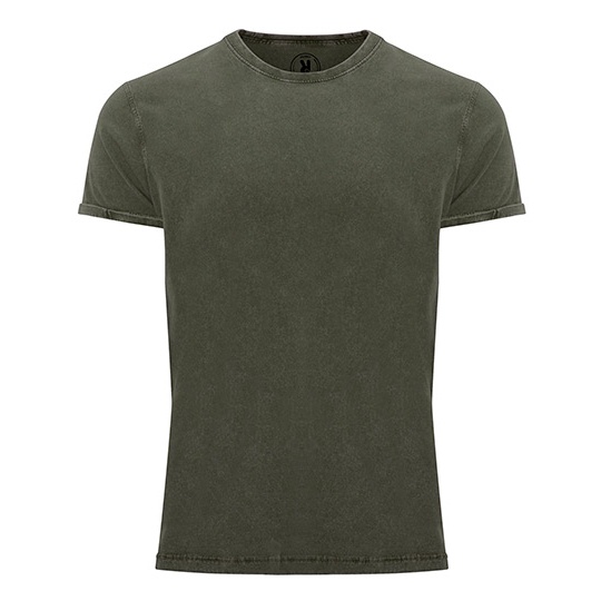Koszulka Meska Bawelniana Jeansowy Look RY6689 - Dark Green Brown 38