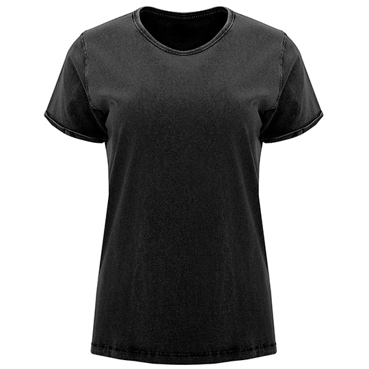 T-shirt Damski Bawełniany o Wygladzie Jeansu RY6691 - Black 02