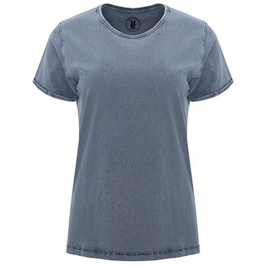 T-shirt Damski Bawelniany o Wygladzie Jeansu RY6691 - Denim Blue 86