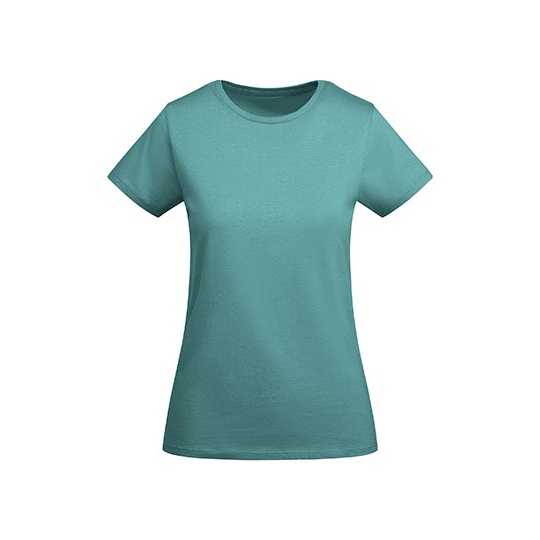 T-shirt Dopasowany Bawelna Organiczna RY6699 - Dusty Blue 267