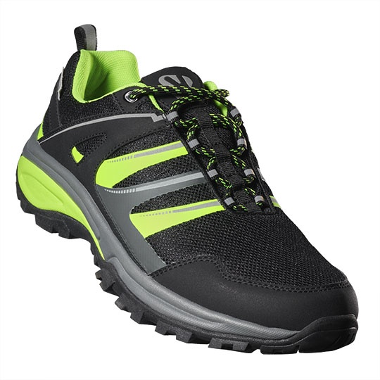 Buty Trekkingowe Oddychajace Wodoszczelne RY8335 - Black 02 & Fluor Green 222