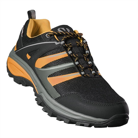 Buty Trekkingowe Oddychajace Wodoszczelne RY8335 - Black 02 & Fluor Orange 223