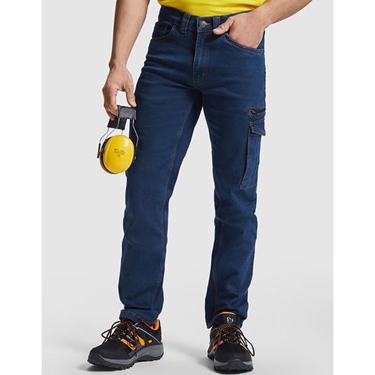 Spodnie dzinsowe wielokieszeniowe RY8402 - Blue Jeans 143