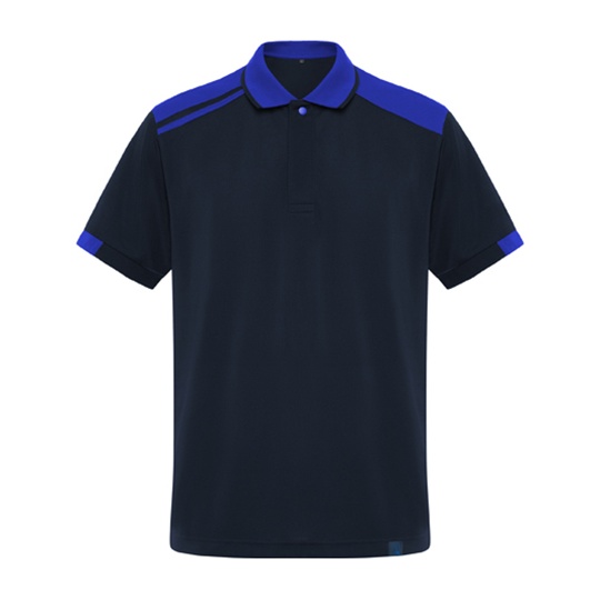 Polo z kontrastowymi detalami RY8410 - Navy Blue 55 & Royal Blue 05