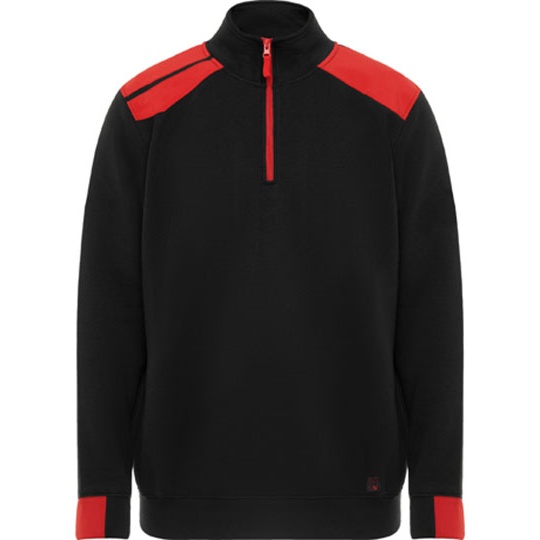 Bluza Troyer Szczotkowany Polar RY8413 - Black 02 & Red 60