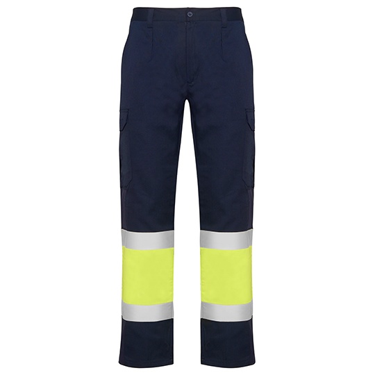 Spodnie Robocze Odblaskowe RY9300 - Navy Blue 55 & Fluor Yellow 221