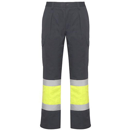 Spodnie Zimowe Odblaskowe Wielokieszeniowe RY9301 - Lead 23 & Fluor Yellow 221