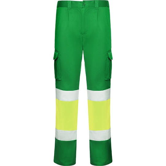 Spodnie Robocze Hi-Vis Stretch RY9312 - Garden Green 52 & Fluor Yellow 221