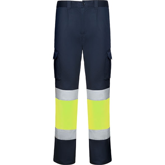 Spodnie robocze RY9312 - Navy Blue 55 & Fluor Yellow 221