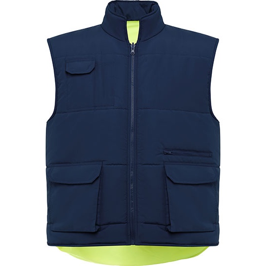 Kamizelka Robocza Pikowana Ostrzegawcza RY9313 - Navy Blue 55 & Fluor Yellow 221