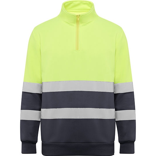 Bluza Półzamkiem Ze Ściągaczem Ostrzegawcza Hi-Vis RY9314 - Lead 23 & Fluor Yellow 221