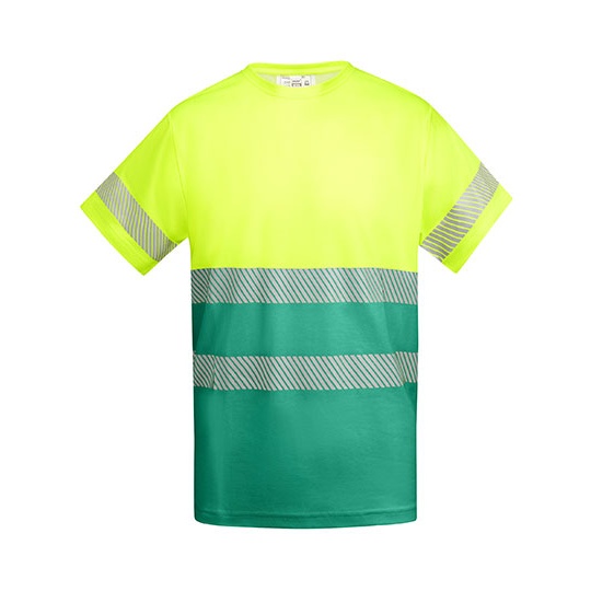 Koszulka Krótki Rękaw Odblaskowa RY9317 - Garden Green 52 & Fluor Yellow 221