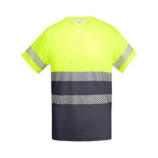 Koszulka Krotki Rekaw Odblaskowa RY9317 - Lead 23 & Fluor Yellow 221