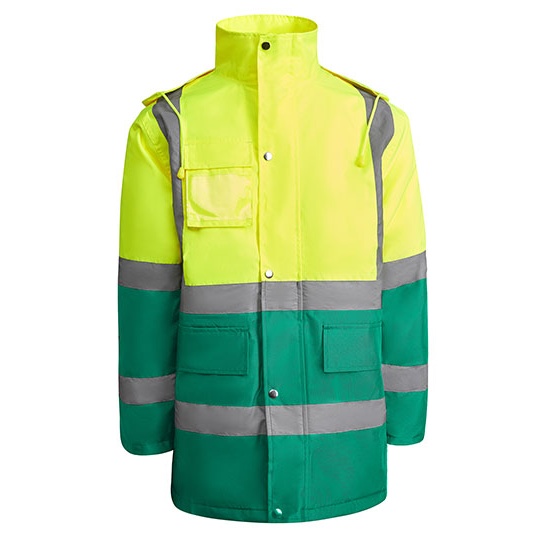 Kurtka Robocza Odblaskowa Pikowana Wodoodporna RY9320 - Garden Green 52 & Fluor Yellow 221