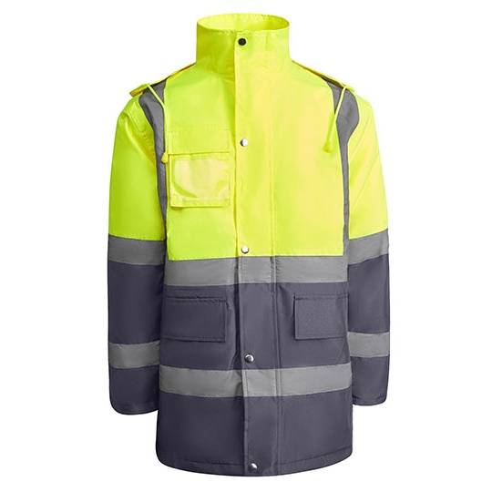Kurtka Robocza Odblaskowa Pikowana Wodoodporna RY9320 - Lead 23 & Fluor Yellow 221