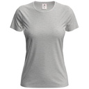 T-shirt Damski Klasyczny Bawelniany S141 - Ash (Heather)