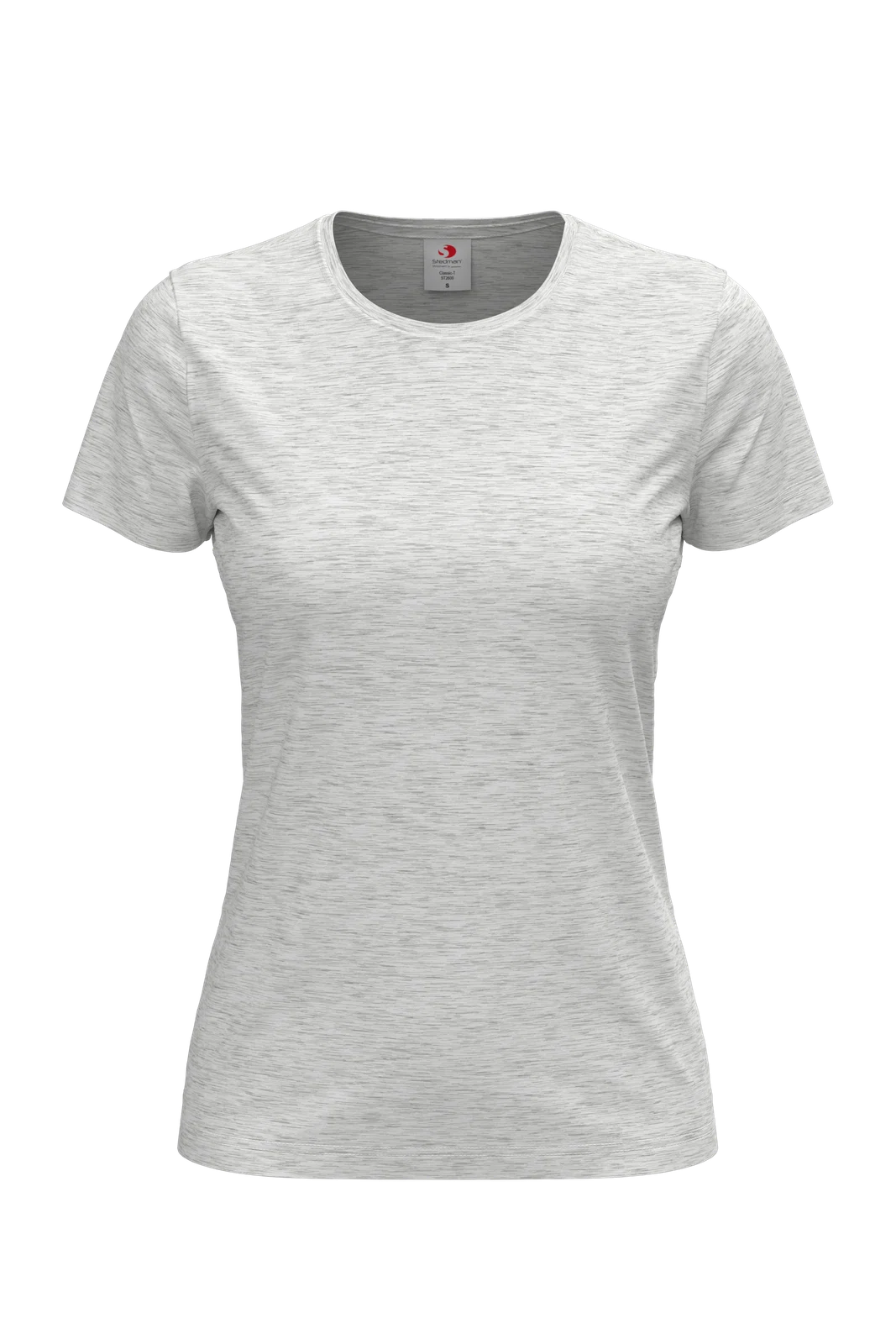 T-shirt Damski Klasyczny Bawelniany S141 - Ash (Heather)