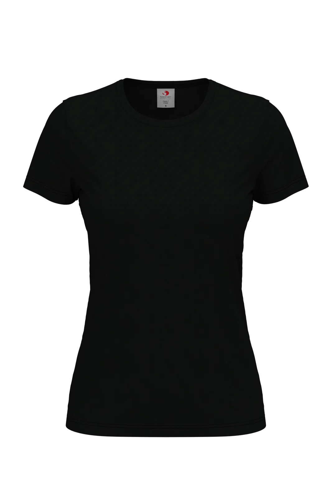 T-shirt Damski Klasyczny Bawelniany S141 - Black Opal
