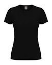 Klasyczny damski t-shirt S141 - Black Opal