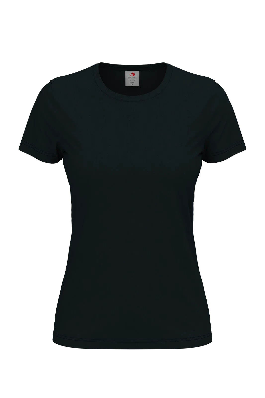 T-shirt Damski Klasyczny Bawelniany S141 - Blue Midnight