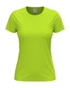 T-shirt Damski Klasyczny Bawelniany S141 - Bright Lime