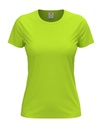 T-shirt Damski Klasyczny Bawelniany S141 - Bright Lime