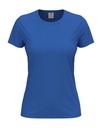 T-shirt Damski Klasyczny Bawelniany S141 - Bright Royal